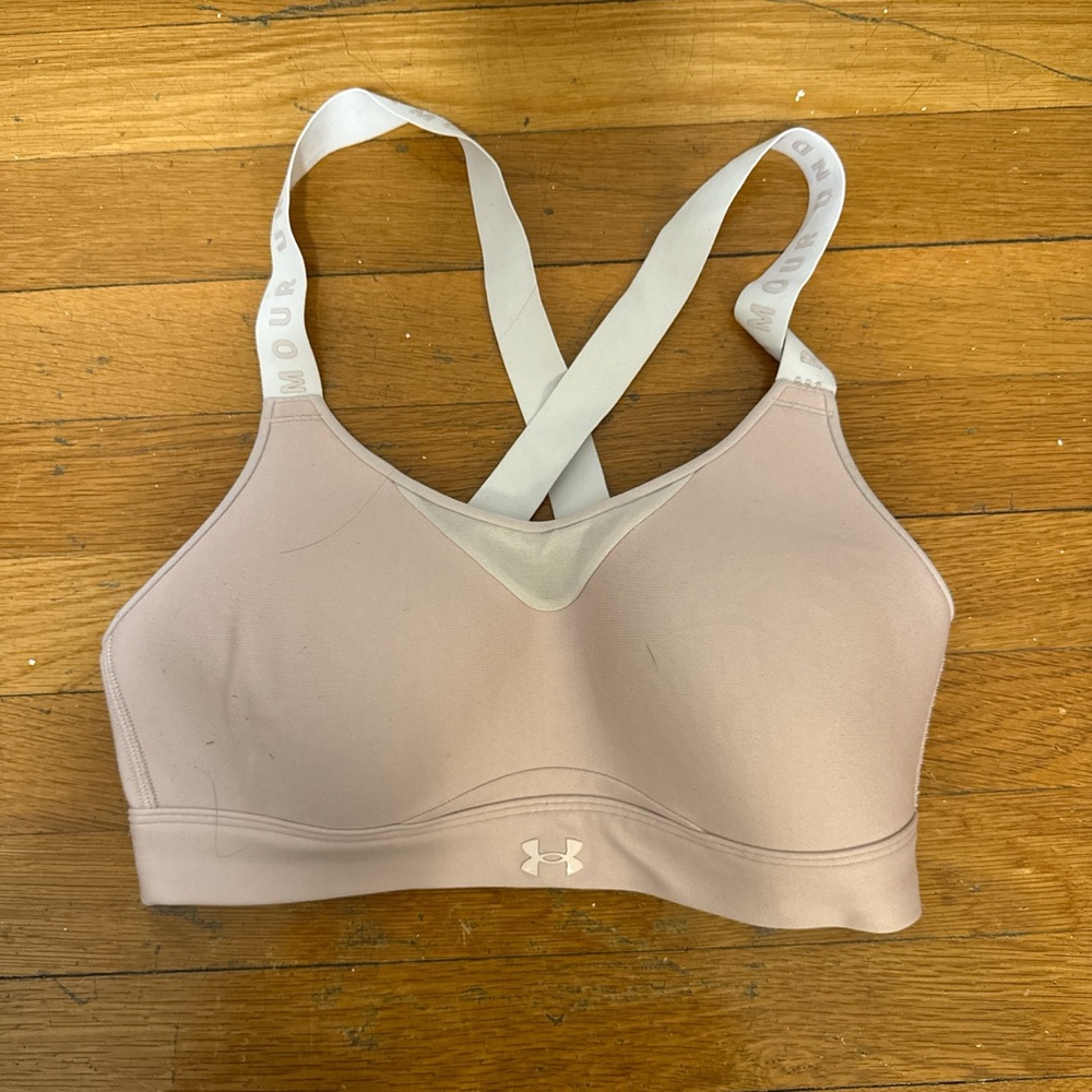 Under Armour Women's Crossback Sports Bra - Light Pink